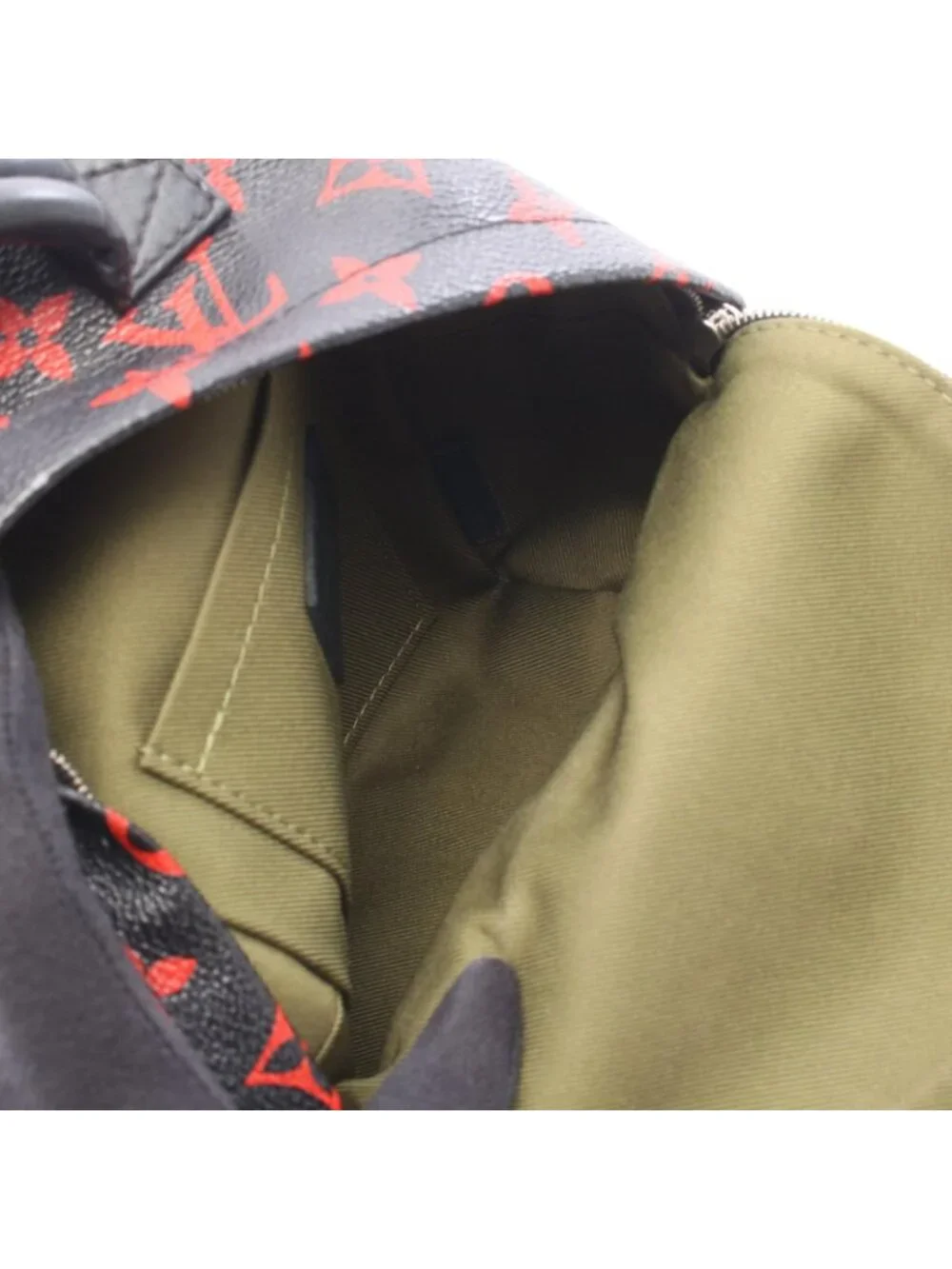 Louis Vuitton Backpack Palm Spring Mini Monogram Enfra Rouge Canvas